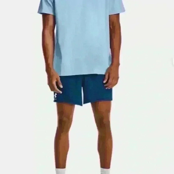 Under Armour Rival Terry 6 inch Inseam Loose Fit Blue Men’s Short. Size XL NWT - Picture 3 of 15